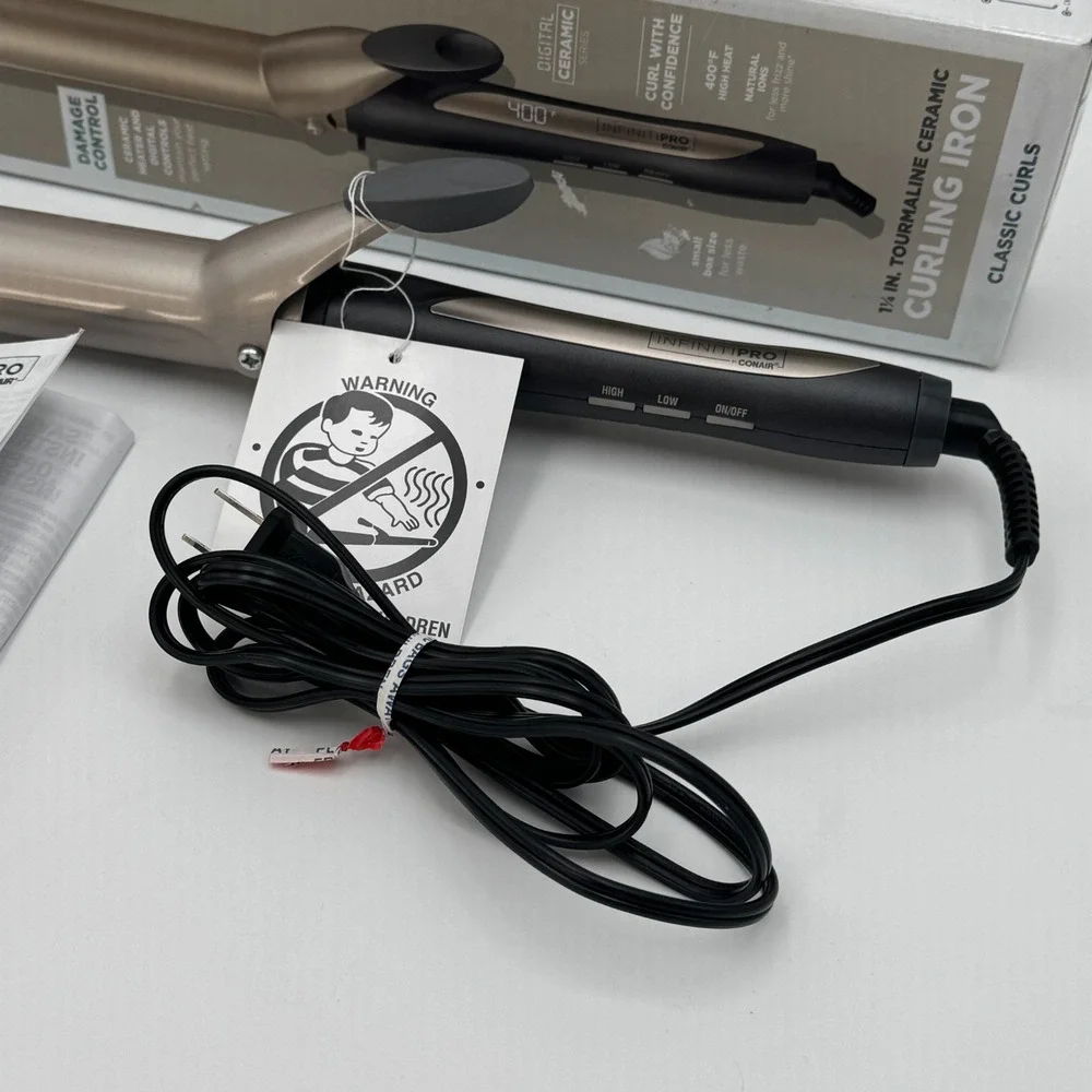 Conair InfinitiPro 1 1/4 Inch Curling Iron‎ Tourmaline Ceramic Hair Curler NEW